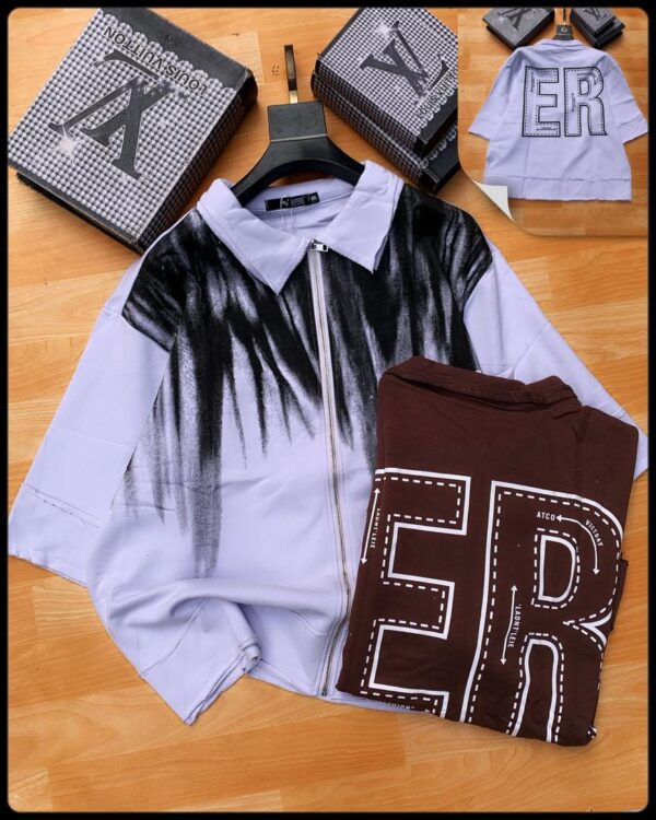LUXURY QUALITY ZIP DOWN T-SHIRT FOR MEN(FREE DELIVERY)